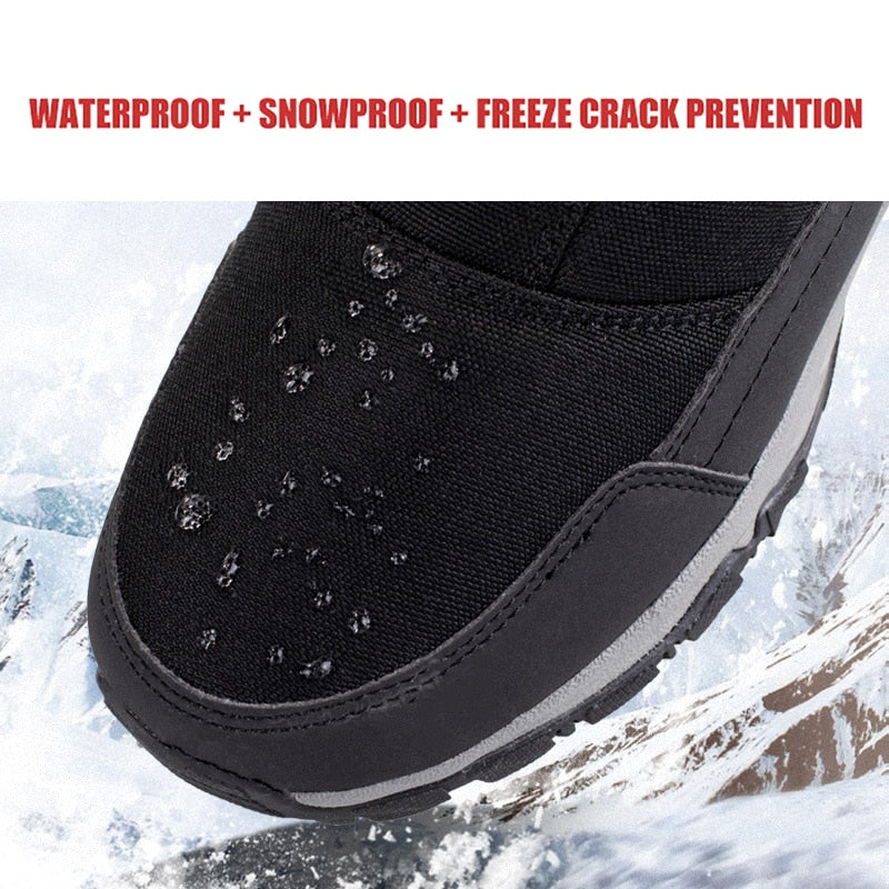 Men Snow Boots New Winter Shoes For Men Snow Boots Waterproof Non-slip Casual Shoes Thick Fur Winter Boots women Comfort Shoes