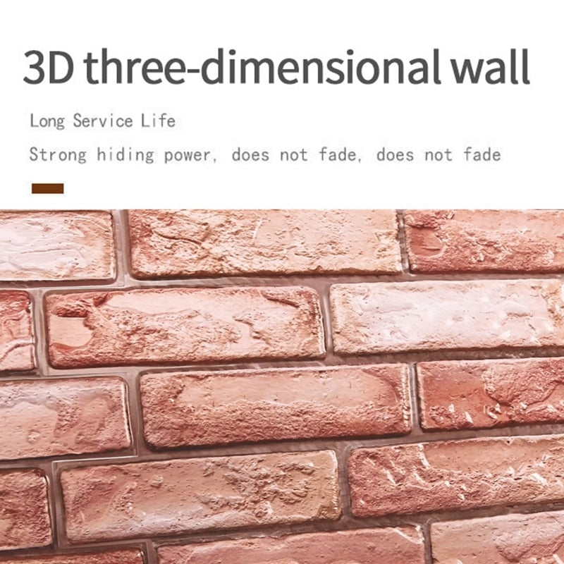 Pegatina de pared de ladrillo 3D de 12 Uds., papel tapiz de PVC autoadhesivo para dormitorio, pegatinas impermeables a prueba de aceite para cocina, decoración de pared para el hogar DIY