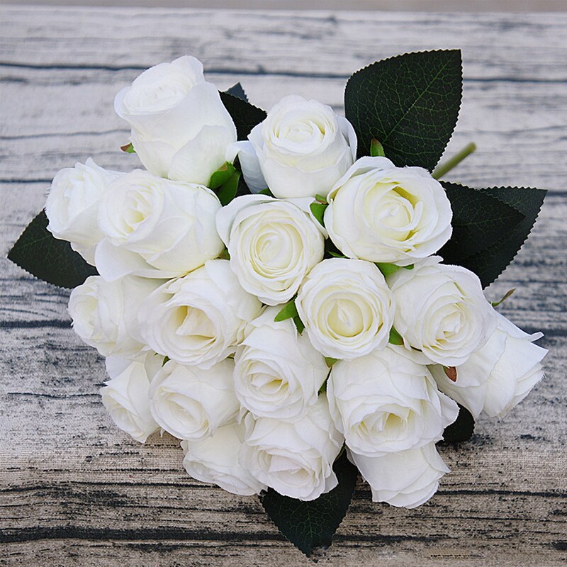 Rosa Kunstblumen aus Seide, Rosenstrauß für Zuhause, Hochzeitsdekoration, staubige Rose, künstliche Blume, Herbst, Tischdekoration, Partyzubehör