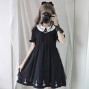 Vestido gótico Lolita Harajuku moda Cruz Cosplay vestido femenino japonés suave hermana estilo estrella vestido de tul linda chica ropa de calle