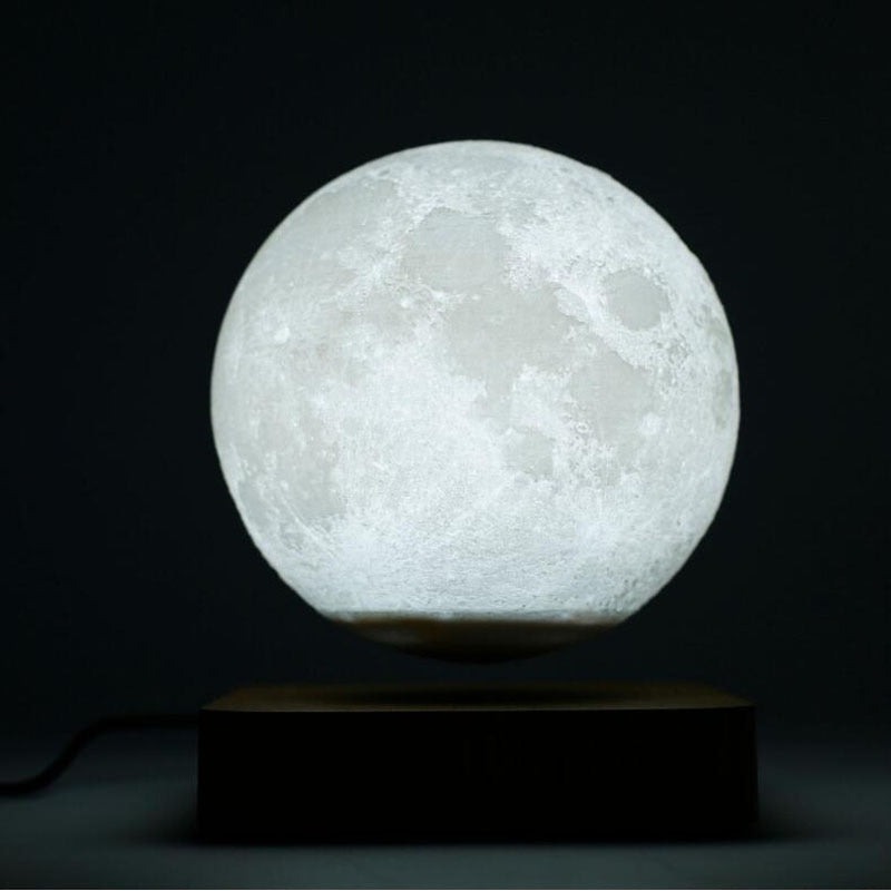 Lámpara de Luna de levitación magnética 3D, lámpara LED creativa de noche, lámpara flotante giratoria para decoración del hogar, vacaciones, regalo de moda DIY