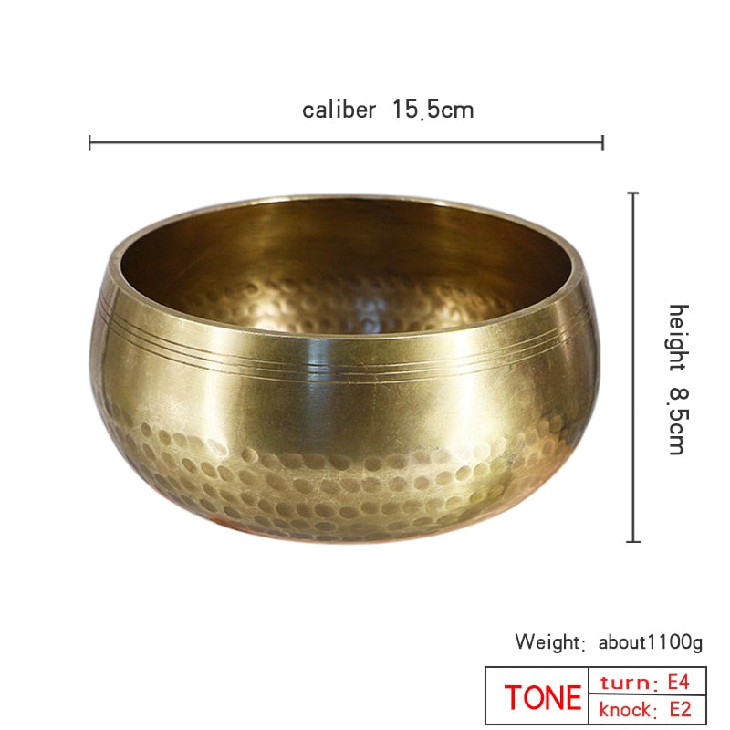 Nepal handmade Tibet Buddha sound bowl Yoga Meditation Chanting Bowl Brass Chime Handicraft music therapy Tibetan Singing Bowl