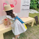 Humor Bear, novedad de verano, vestido sin mangas para niña bonita, vestido de fiesta de princesa para niño pequeño, vestido estampado con lazo en la espalda, ropa para bebé y niño