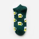 Baumwolle unsichtbare Sommerboot No Show Socken rutschfest Männer Frauen kurz Low Cut Happy Socke Hausschuhe lustige Bier Tier Hund Socken männlich