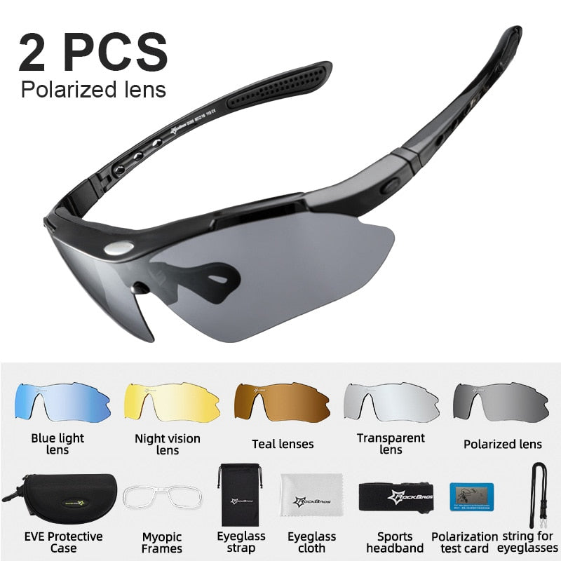 Gafas de ciclismo polarizadas ROCKBROS, gafas transparentes para bicicleta, gafas UV400 para deportes al aire libre, gafas de sol para hombres y mujeres, gafas de sol para ciclismo