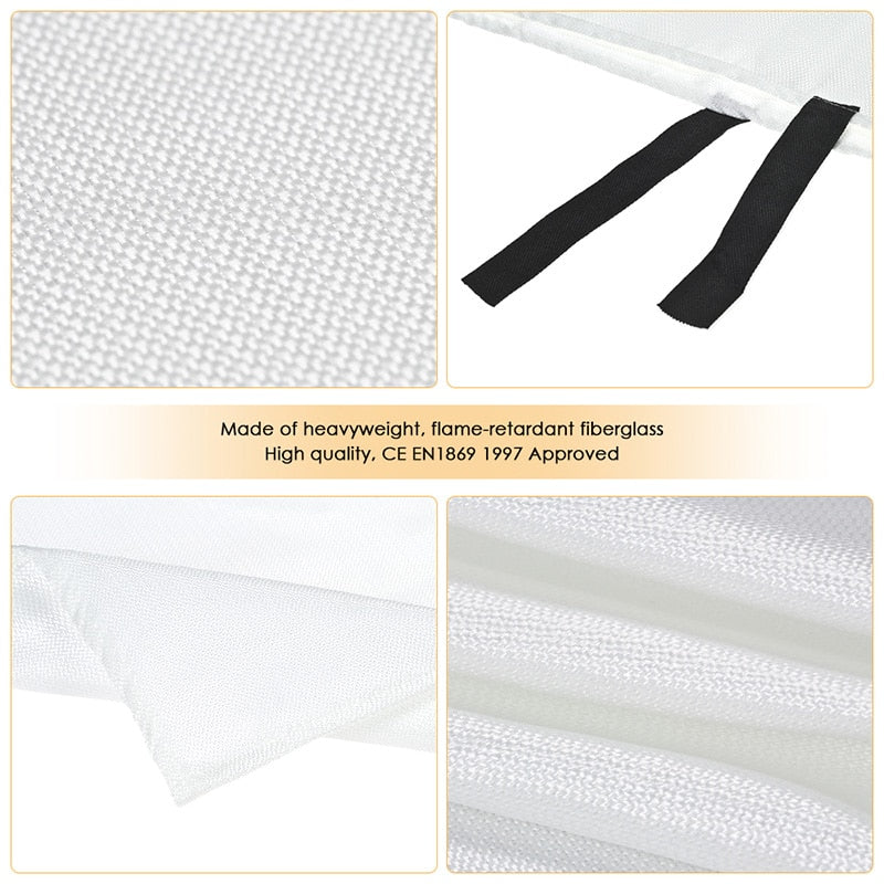 ZK40 Dropshipping 1M x 1M Sealed Fire Blanket Home Safety Fighting Fire Extinguishers Tent Boat Emergency Survival Safety Cover