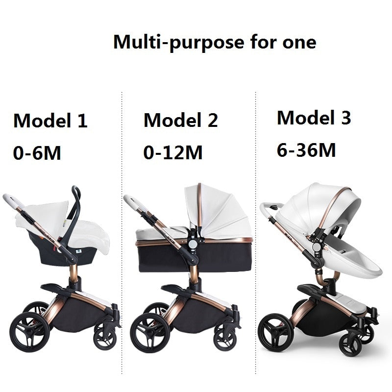 Cochecito de bebé de lujo 3 en 1, triciclo, andador de bebé, cochecito de paisaje alto, cochecitos plegables, carrito de bebé, cochecitos para niños