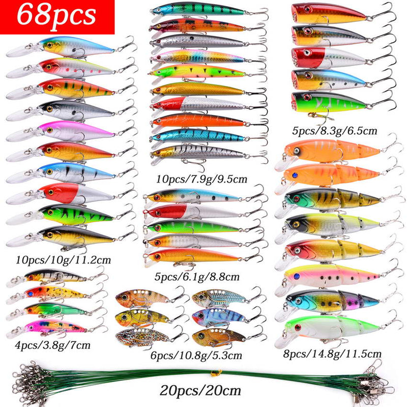 Almighty Mixed Fishing Lure Kits Wobbler Crankbait Swimbait Minnow Hard Baits Spiners Carp Bait Set Fishing Tackle