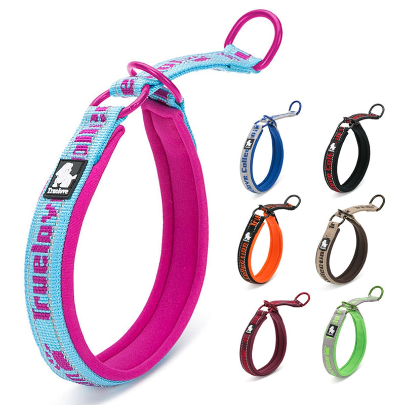 Truelove Soft Slip Dog Collar reflectante ajustable P Chain Training Choke Collars Dog Training para perros pequeños, medianos y grandes