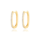 CANNER 100% 925 Sterling Silver Luxury CZ Crystal Circle Round Hoop Earrings for Women Piercing Earrings Silver 925 Jewelry