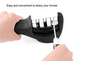 XITUO Knife Sharpener for Straight and Serrated Knives, 3-Stage Diamond Coated Wheel System, Sharpens Dull Knives Quickly, Safe