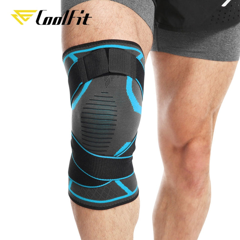 CoolFit 1PCS Dual-use Pressurized Knee Pads Strap Removable Knee Brace Support Crossfit Fitness Running Sports Knee Protector