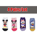 5 Pairs/Lot women socks Casual Korea cartoon animal socks Cotton Cute girl funny mouse duck ankle socks size 35-41 dropshipping