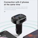 Baseus FM Transmitter Handsfree Bluetooth Car Kit MP3 Player With 3.4A Dual USB Car Charger FM Modulator Transmiter