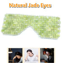 Máscara de ojos de jade natural, máscara de ojos de jade refrescante para dormir, masajeador, terapia de piedra de jade, cubierta de sombra antienvejecimiento, regalo de relajación