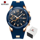 REWARD Watch Men Silicone Big Dial Waterproof Watches Men Sport Quartz Wristwatch Chronograph Top Luxury Brand Relogio Masculino