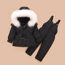 Children Down Coat Jacket+jumpsuit Kids Toddler Girl Boy Clothes Down 2pcs Winter Outfit Suit Warm Baby Overalls Clothing Sets