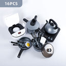 Kids Pretend Play Toy Mini Kitchen Toys Cookware Pot Pan Simulation Kitchen Utensils Cooking Toys For Boys