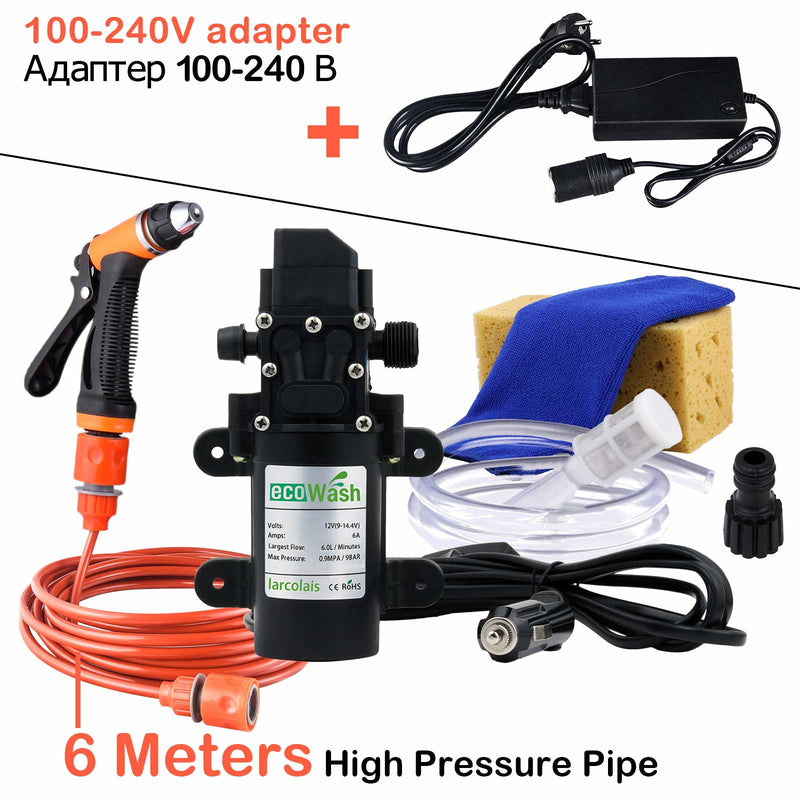 Car Wash 12V Washer Car Gun Pump High Pressure Cleaner Car Care Portable Washing Machine Electric Cleaning Auto Device