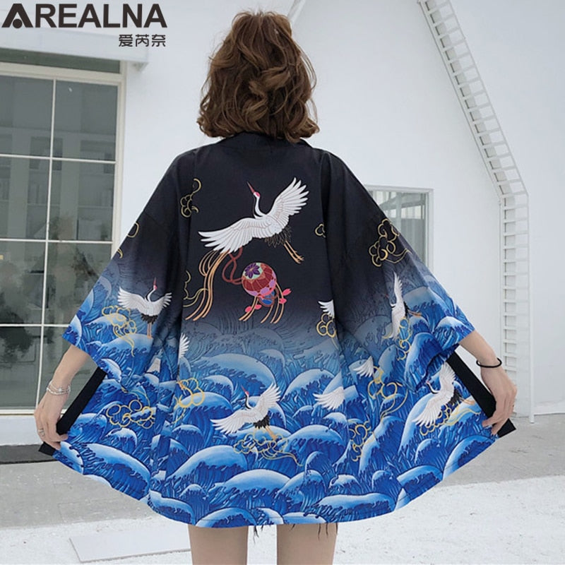 Dragon Anime Kimono Beach Girls Cosplay Dress Shirts New Korean Sunscreen Japanese Kimono Traditional Clothing Hombre Yukata Man