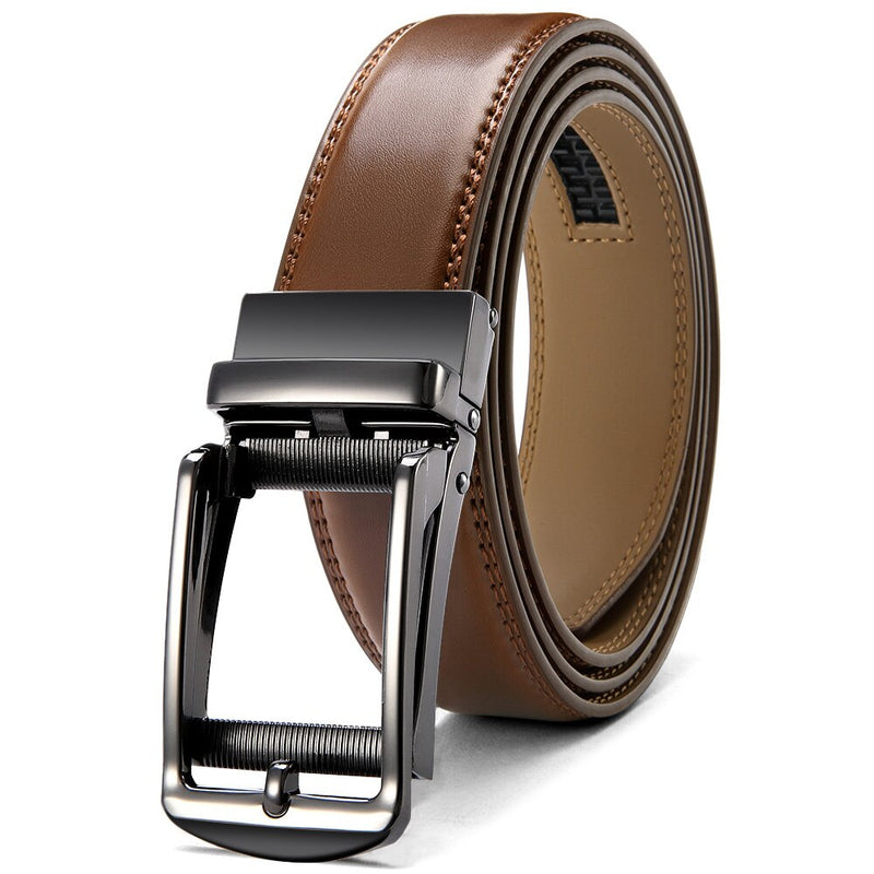 JACNAIP Ratchet Leather Mens belt Cowhide Jeans Multicolor Automatic adjustable Belts Metal Buckle Belts for Men ремень мужской