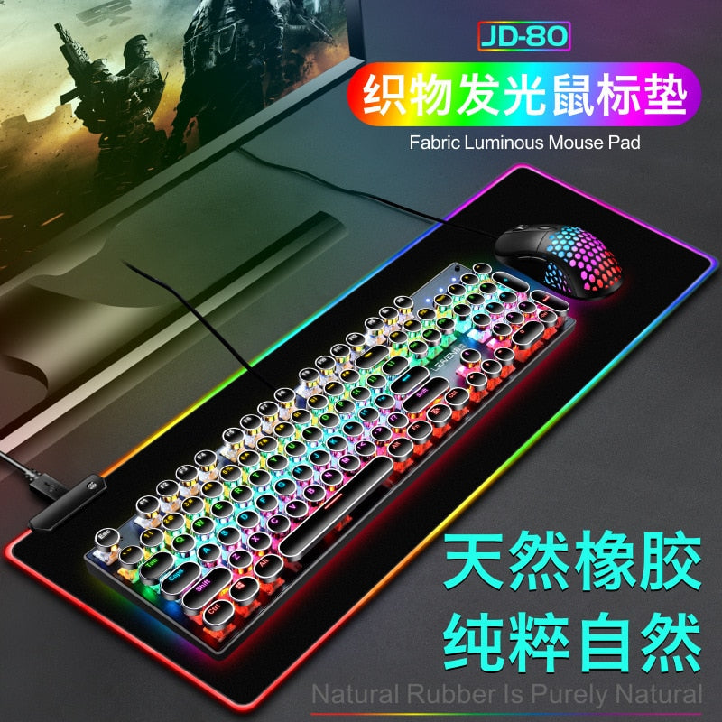 Luminous mouse pad extra large thick with lock edge magic mouse pad large computer table mat eat chicken game mat