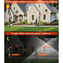 Sensor de movimiento PIR de 140LED de 3 lados, control de luz solar, lámpara de calle de energía Solar, patio, camino, hogar, jardín, luz de pared de inducción de energía Solar