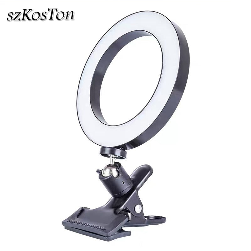 26cm/16cm Protable Led Selfie Ring Light For Youtube Live Streaming Studio Video Dimmable Photography Lighting With USB Cable