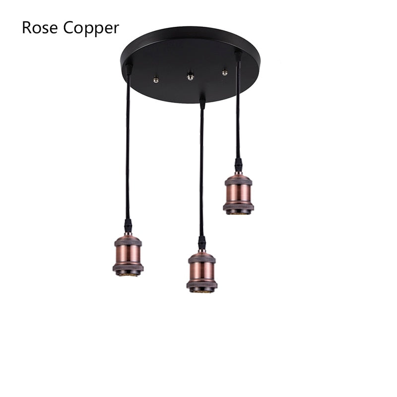 Retro Industrial Loft LED Bar Pendent Lamp E27 Socket Pendant lights Aluminum Dining Room Pendent Lights Kitchen Hanging Lamps