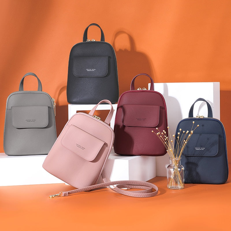 Für immer Junge Frauen Rucksack Mode Kleiner Rucksack Weibliche Weiches Leder Damen Tasche Satchel Mini Mochila Geldbörse Hohe Qualität