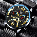 Luxus Herren Armbänder Uhren Mode Männer Edelstahl Mesh Gürtel Quarzuhr Business Casual Male Clock relogio masculino