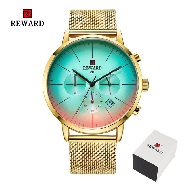 2022 nuevo reloj de cristal brillante de Color a la moda para hombre, cronógrafo de marca de lujo, reloj de negocios de acero inoxidable para hombre, reloj de pulsera para hombre