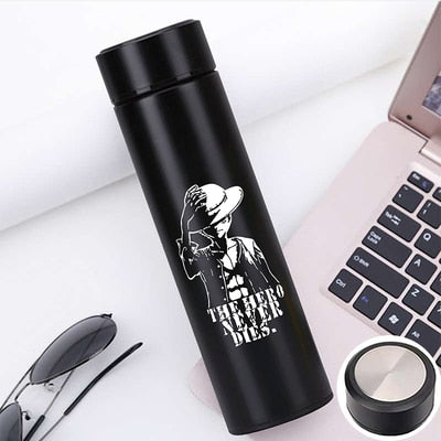 500ml Pure Color Stainless Steel One Piece Thermos Cup With Creative Cover Children Juice Thermos Cup