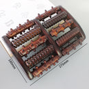 Wooden Foot Massage Roller Big Five-row Wooden Foot Massager Stimulating Acupoint Feet Plantar Fasciitis Roller Reflexology