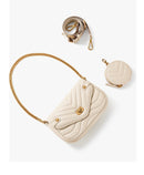 Pequeño bolso de hombro de cuero PU para mujer 2022 nuevo bolso y bolsos de mano bolso cruzado de viaje para mujer bolso bandolera con cadena para mujer 2 unids/set