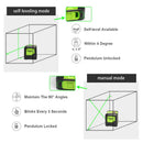 Huepar 2 Lines Laser Level Self Levelling ( 4 degrees) Green Red Beam Laser Horizontal & Vertical Cross-Line with Magnetic Base