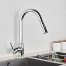 Senlesen Brushed Golden Kitchen Faucet Pull Out Spout Stainless Steel W/ Pull Down Sprayer Single Handle Kitchen Sink Faucets