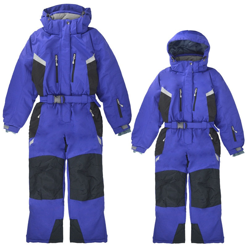 Mono de invierno para niños al aire libre, traje de esquí a prueba de viento, nieve y agua, además de terciopelo grueso, equipo de esquí para ciudad nevada