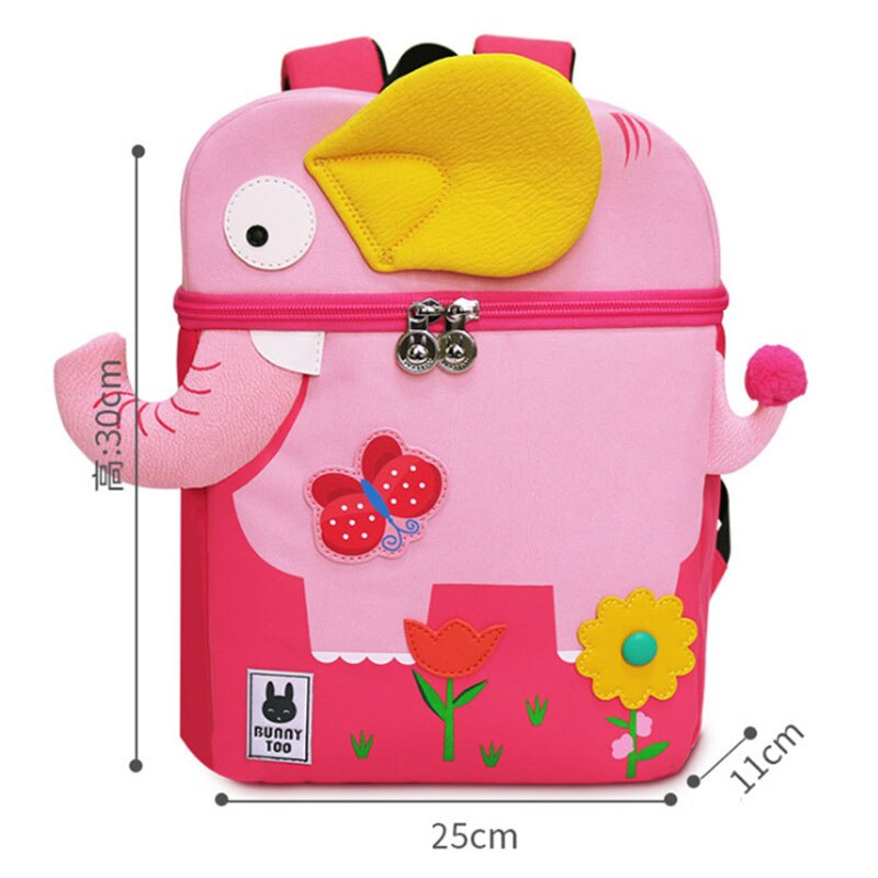 Kid Unicorn Rucksack Cute 3D Cartoon Dinosaurier Anti-Lost Kindergarten Orthopädische Schultasche für Mädchen Kinder Mochila Bookbag