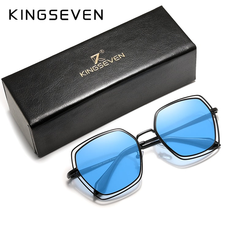 KINGSEVEN 2022 Elegante Serie Frauen Polarisierte Sonnenbrille Doppelrahmen Modedesign Frauen Brille Weibliche Brillen Zonnebril dame