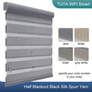 TUYA Smart Control Motorized Zebra Shades Customized Size WiFi Motor Electric Roller Blinds Compatible with Alexa Google Home