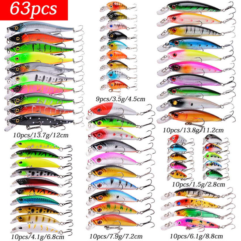 Almighty Mixed Fishing Lure Kits Wobbler Crankbait Swimbait Minnow Hard Baits Spiners Carp Bait Set Fishing Tackle