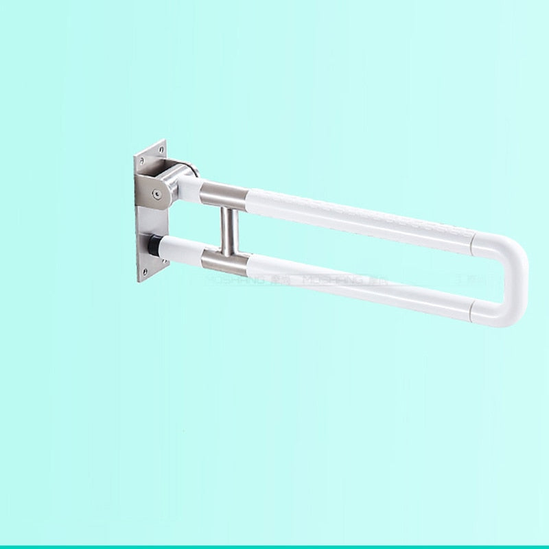 Flip Up Toilet Safety Frame Rail Shower Grab Bar for Elders Senior Kids Care, Bathroom Handrail, Folding Seat, Bath Chair