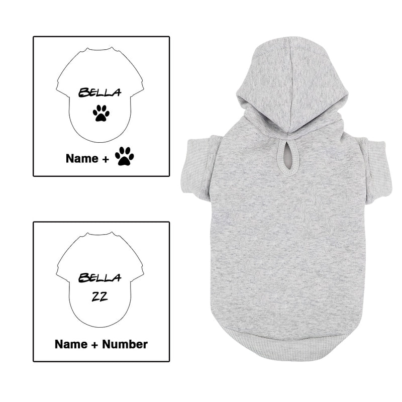 Ropa personalizada con capucha para perros y gatos, abrigo para cachorros de Bulldog Francés, sudadera de algodón para invierno, ropa para perros y gatos, camisa, Chihuahua y Yorkshire