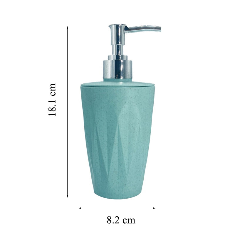 3Pcs/Set Bathroom Accessories Sets Wheat Straw Soap Dispenser Toothbrush Holder Washroom Suit