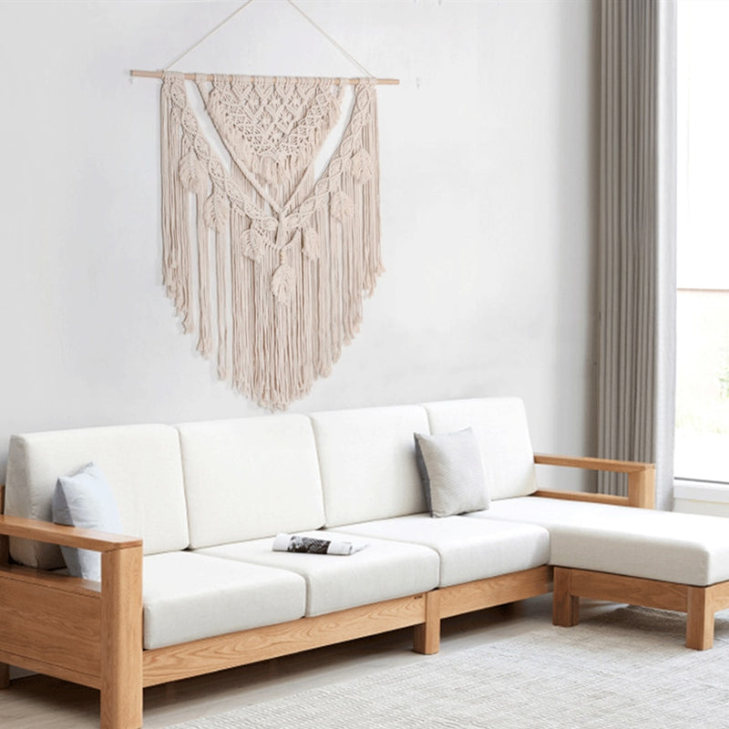 Tapiz de macramé de gran tamaño para colgar en la pared, tapiz tejido artesanal Chic bohemio moderno, decoración de pared del dormitorio para sala de estar