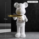 Home Decor Violent Bear Tray Large Ornaments Decoration Of Living Room Figurines For Interior Semi Manual Resin Crafts Sculpture