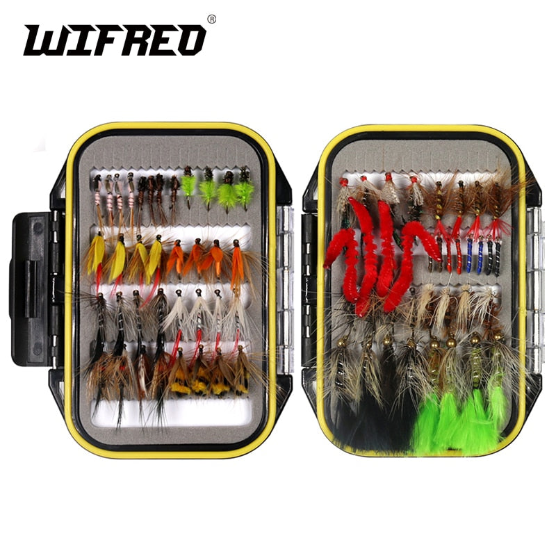 32/50/214PCS Fly Fishing Lure Dry Wet Flies Nymph Streamer Artificial Pesca Bait Lure Carp Trout Pesca Fishing Tackle Fly Box