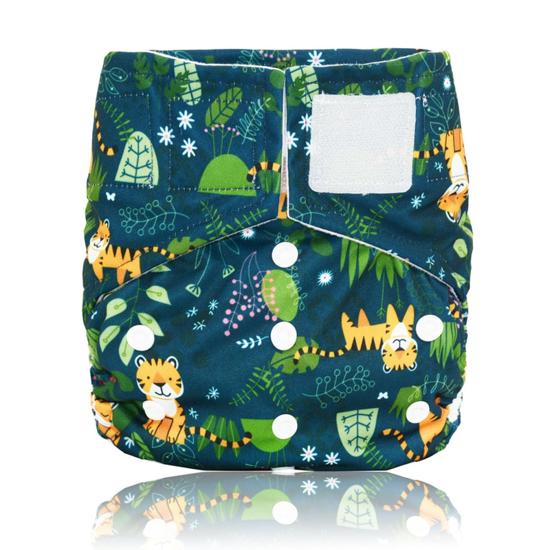 Miababy Hook&Loop OS Pocket Cloth Diaper,with one pockets,waterproof and breathable,for 3-15 kg baby