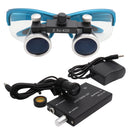 Dental Loupes Dental Magnifier Dental Lab Medical Loupes Magnification Binocular 2.5/3.5x420 Headlight Headlamp 5W Set Metal Box